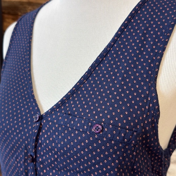 Modcloth Navy Sleeveless Tank with Dots - Picture 4 of 6